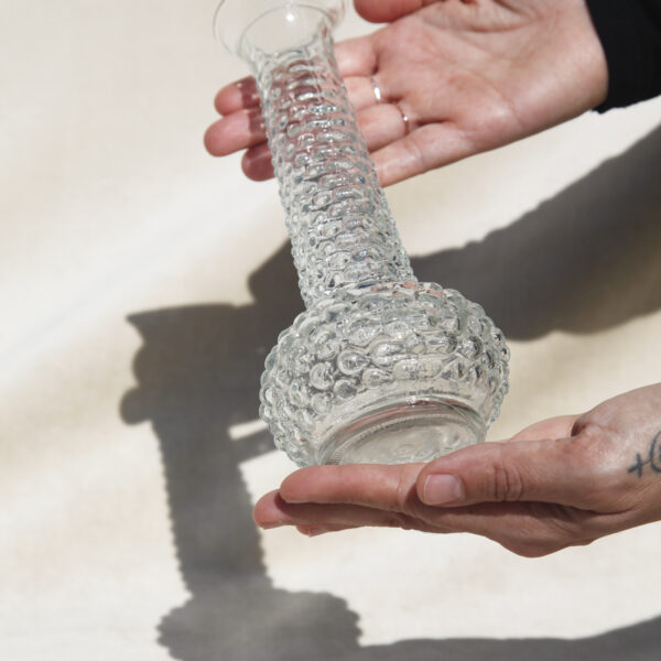 HOBNAIL GLASS VASE