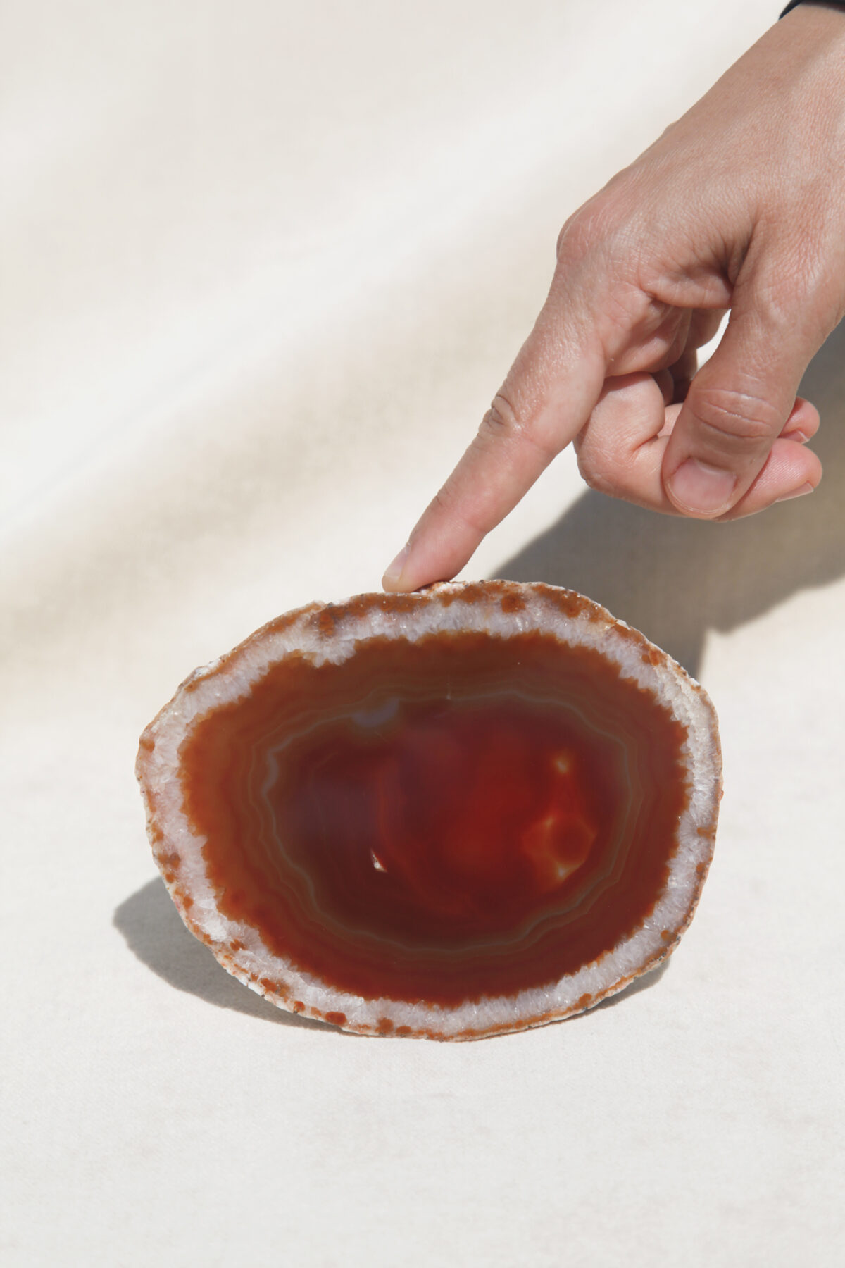 FIRE AGATE PAPERWEIGHT