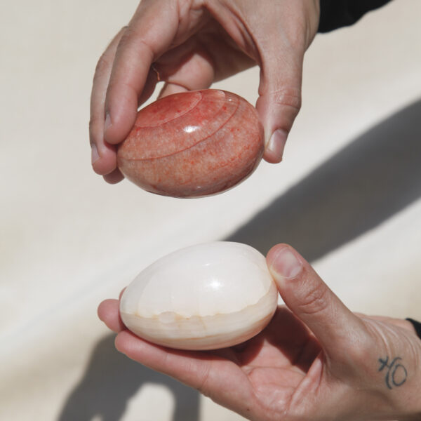 POLISHED ROSE MARBLE EGGS